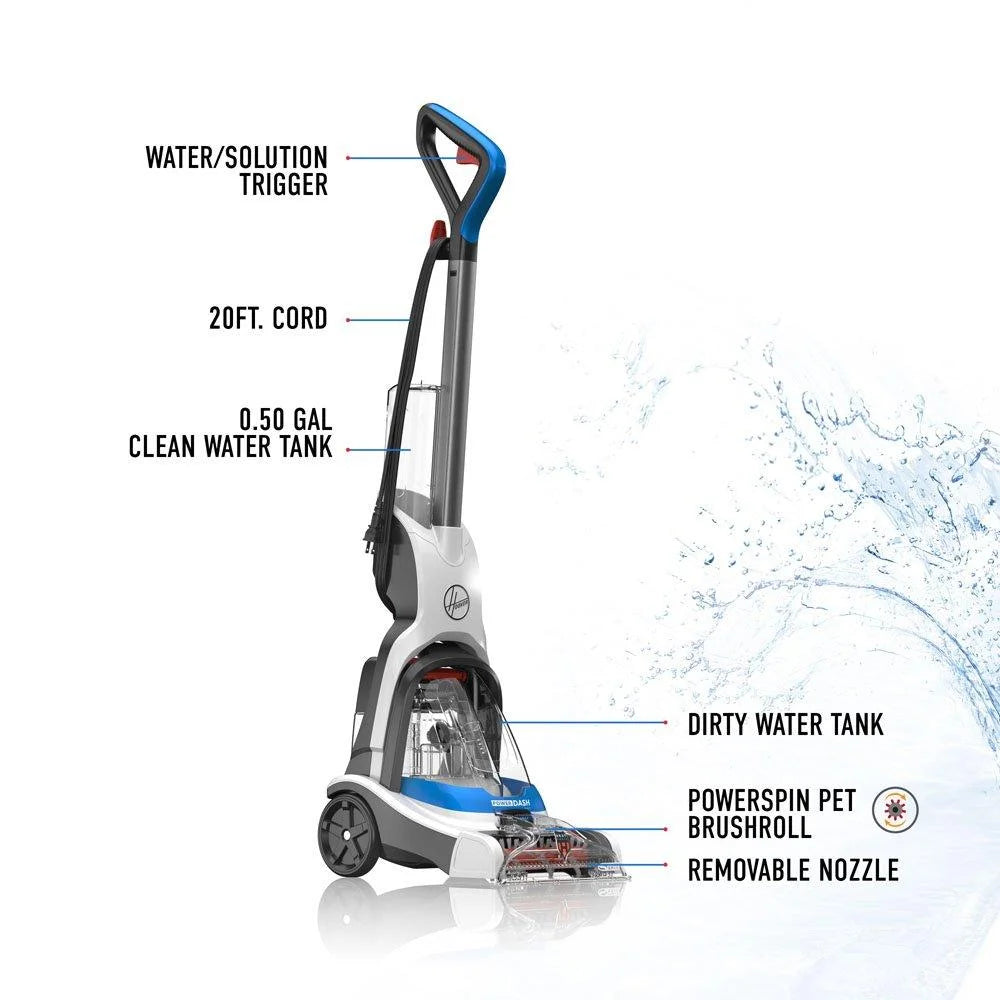 Hoover PowerDash Pet, Carpet Cleaner Machine, Carpet & Rugs, for Small Spaces, Compact, Lightweight, FH50710CN