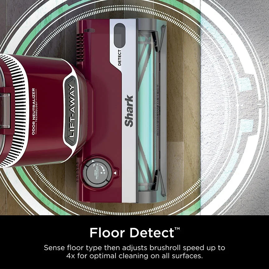 Shark Detect Lift-Away ADV Corded Upright Vacuum with PowerFins Detect, Self-Cleaning Brushroll & Odor Neutralizer Technology, LA492, Burgundy
