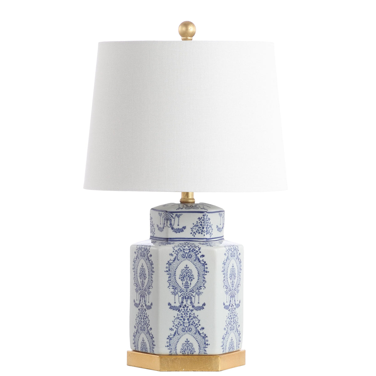 Safavieh Bodin Traditional 23 in. H Table Lamp, Blue/White, Set of 2