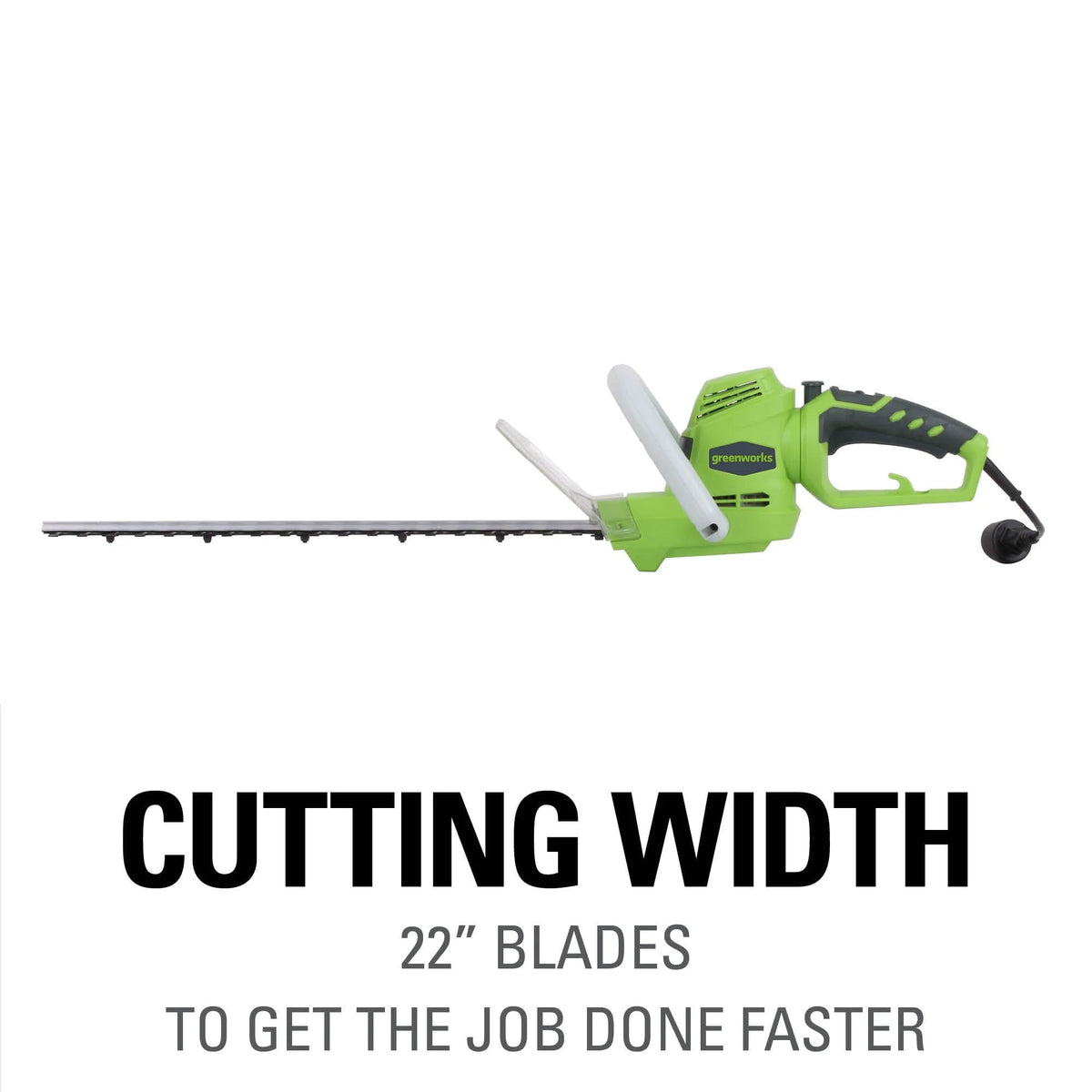 Greenworks 4 Amp 22-inch Corded Electric Hedge Trimmer, 22122