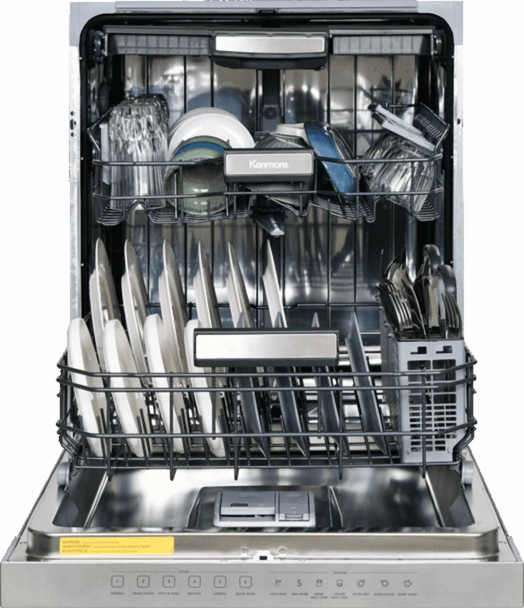 Kenmore 24�?Built-In-Dishwasher w/ 3rd Rack & Turbo Dry-SS Pocket handle