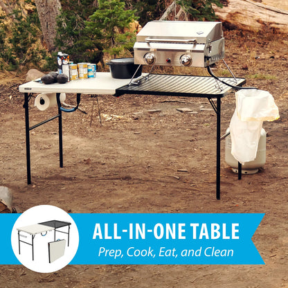 Lifetime 5' Fold-in-Half Camping Folding Table, Pumice (280875)