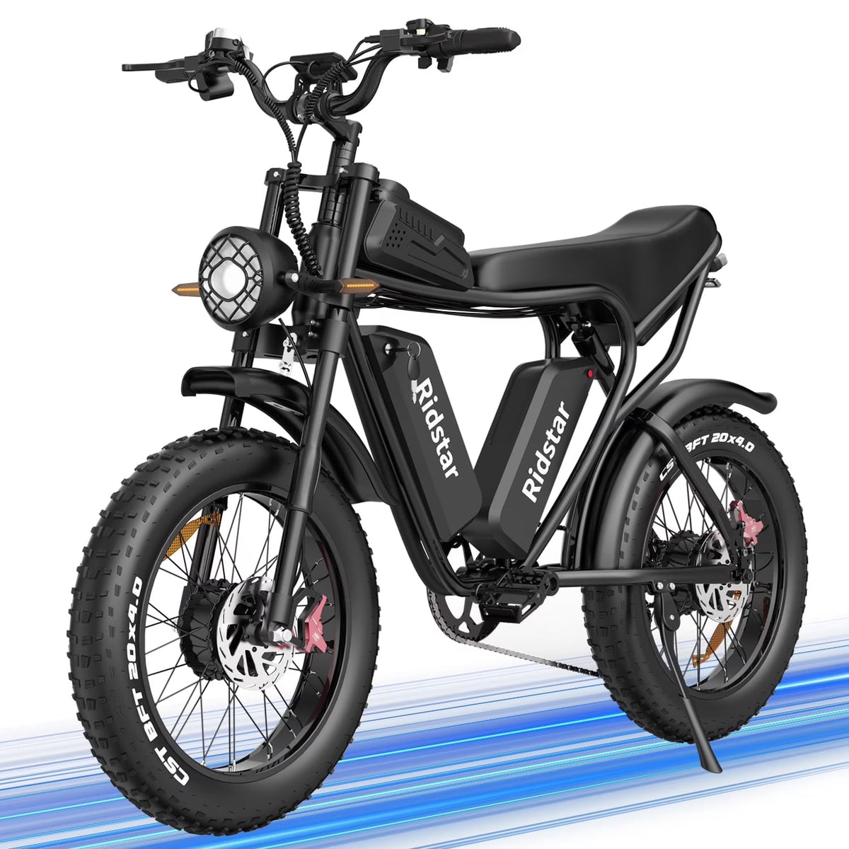 1500W MTB Electric Bicycle 48V 20Ah Removable Battery E-Bike��Electric Bike for Adults 20" Fat Tire Electric Motorcycle, Shimano 7 speed Full Suspension Mountain Bike UL2849