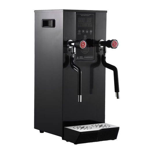 Commercial Milk Frother, 110V 1400W Automatic Foam Machine with LED Display for Coffee Shops (Black)