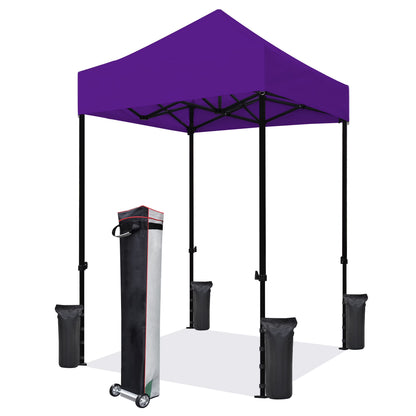 Eurmax 5x5 Pop up Canopy Outdoor Heavy Duty Tent,Ruby