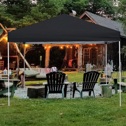 GVDV Canopy Tent, 10x10 ft Easy Pop up Outdoor Canopy Tent, Portable Straight Leg Gazebo Instant Canopy, Blue
