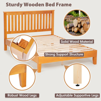 YRLLENSDAN Adult 37 Inches Bed Frames with Headboard, Twin