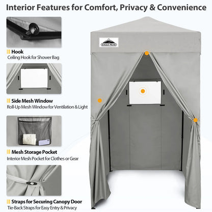 EAGLE PEAK Flex Ultra Compact 4 ft x 4 ft Pop-up Changing Room Canopy, Portable Privacy Cabana