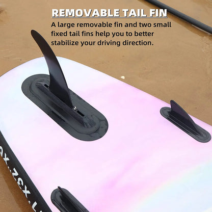 AISUNSS Inflatable Stand Up Paddle Board, 11ft Fishing Paddle Board with SUP Accessories