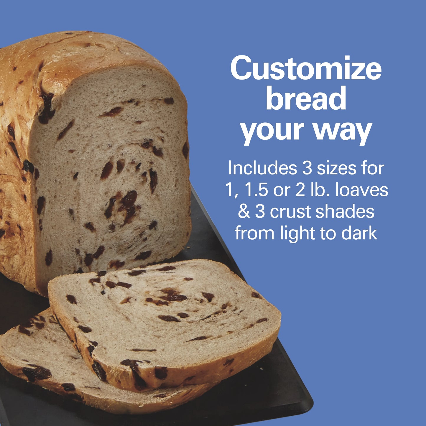 Hamilton Beach 2 lb Bread Maker Machine, Artisan Dough Bread Maker with 14 Settings, Black & Stainless Steel