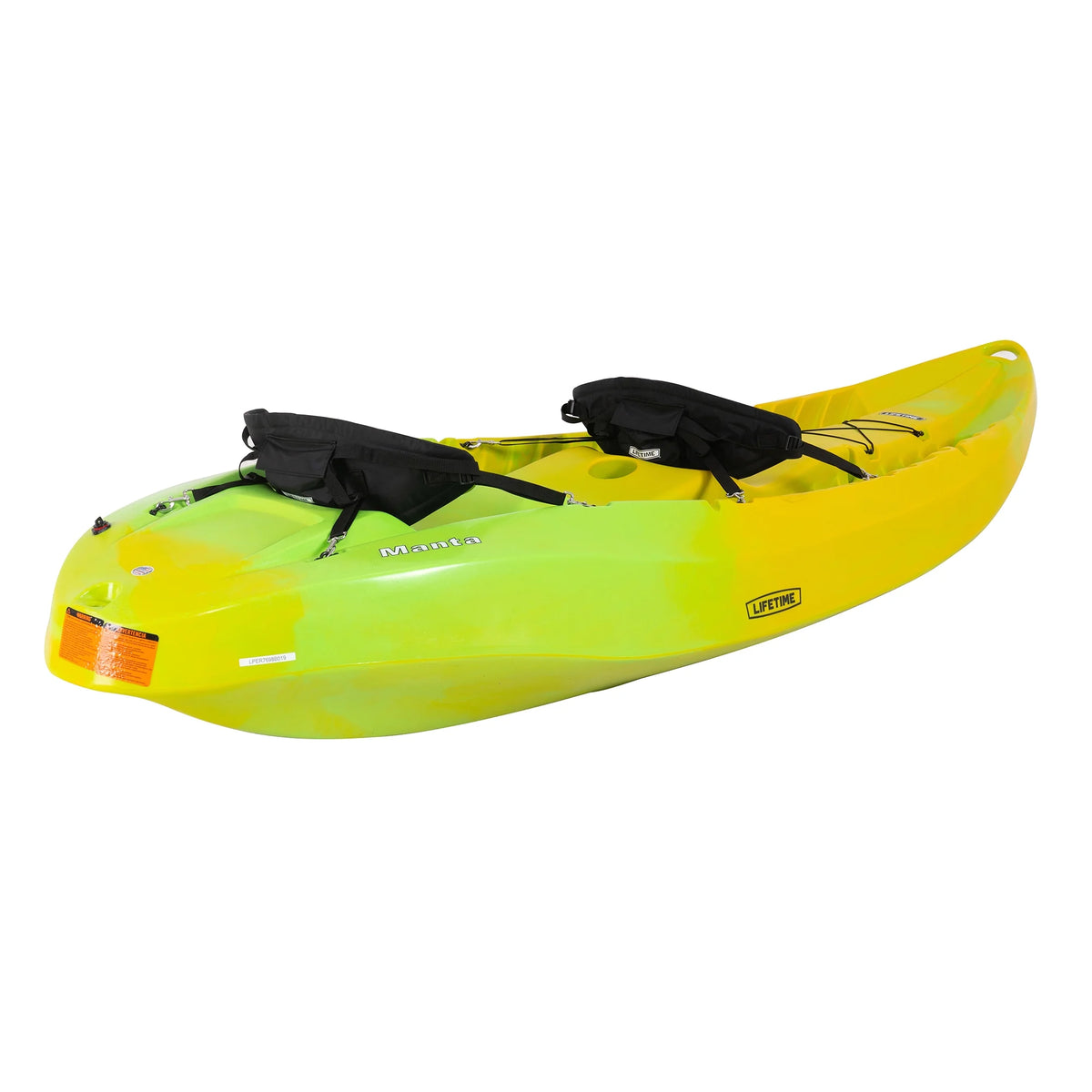 Lifetime Manta 10 ft Tandem Kayak, Yellow, Lime (91071)