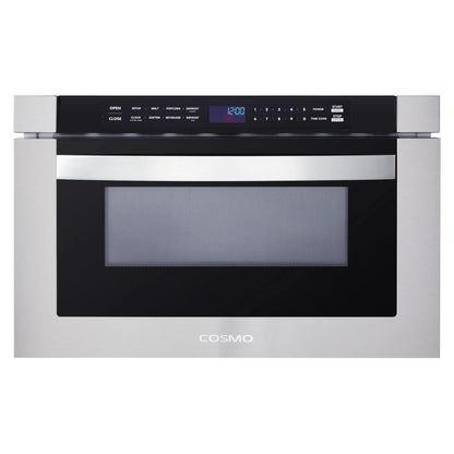 Cosmo 4 Piece Kitchen Appliance Package 30" Electric Cooktop 24" Single Electric Wall Oven 24" Built-In Microwave Drawer & French Door Refrigerator Kitchen Appliance Bundles