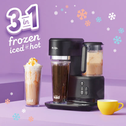 Mr. Coffee? Single-Serve Frappe?, Iced, and Hot Coffee Maker and Blender, Black with 2 To-Go Tumblers, Reusable Coffee Filter