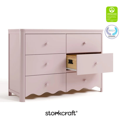 Storkcraft Casablanca 6 Drawer Nursery Dresser, Sage