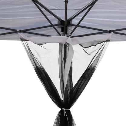 Outsunny 10' x 20' Pop Up Canopy Tent with Netting, Heavy Duty Large Party Tent, Instant Sun Shelter with Carry Bag for Backyard Garden Patio, Beige