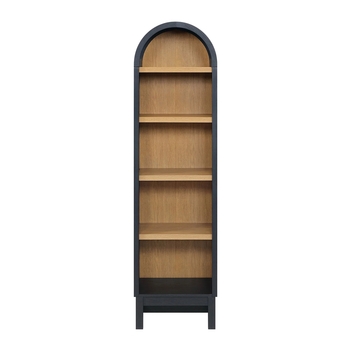 Better Homes & Gardens Juliet Narrow Arch Bookcase, Rich Black and Light Honey