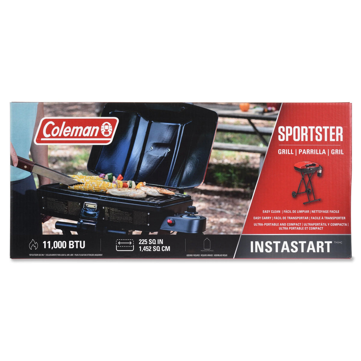 Coleman Portable Sportster 1-Burner Propane Grill with 11,000 BTUs, Red