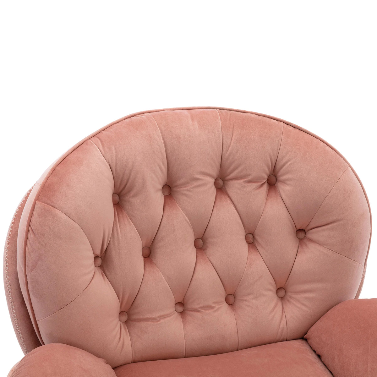 Swivel Accent Chair with Ottoman, Velvet Accent chair with Footrest, Mid-Century Modern Lounge Chair and Ottoman Set, Reading Chair for Living Room, Bedroom, Reading Room, Home Office, Blue