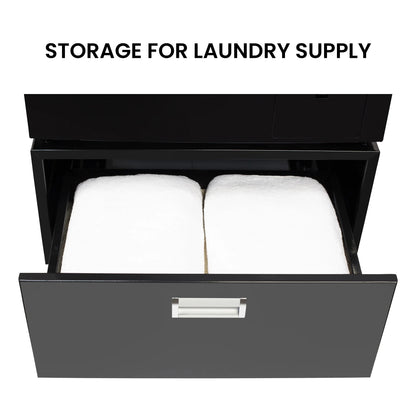 All-in-One Washer Dryer VENTED-DRY FASTER than Condense 15lb 110V + Pedestal