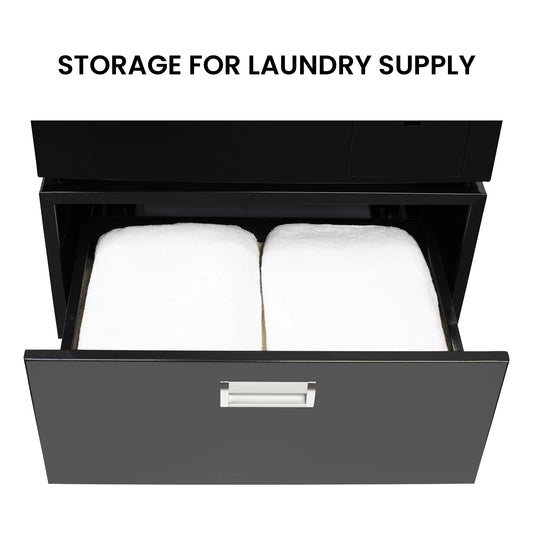 All-in-One Washer Dryer VENTED-DRY FASTER than Condense 15lb 110V + Pedestal