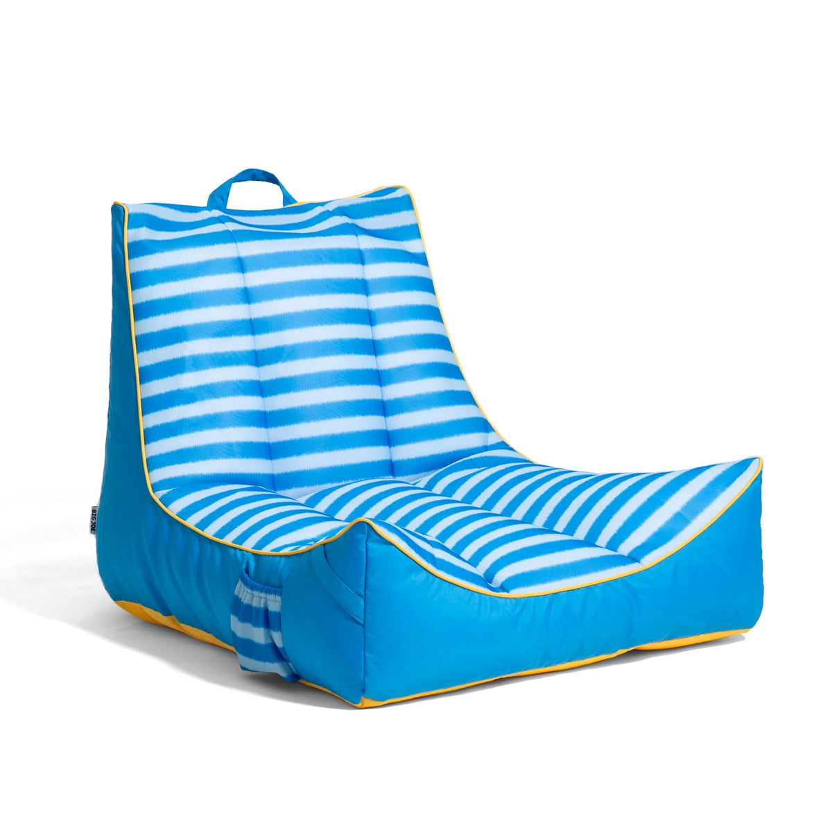 Big Joe Captain's Float No Inflation Needed Pool Lounger with Drink Holder, Tropical Hibiscus Aqua Double Sided Mesh, Quick Draining Fabric, 3 feet