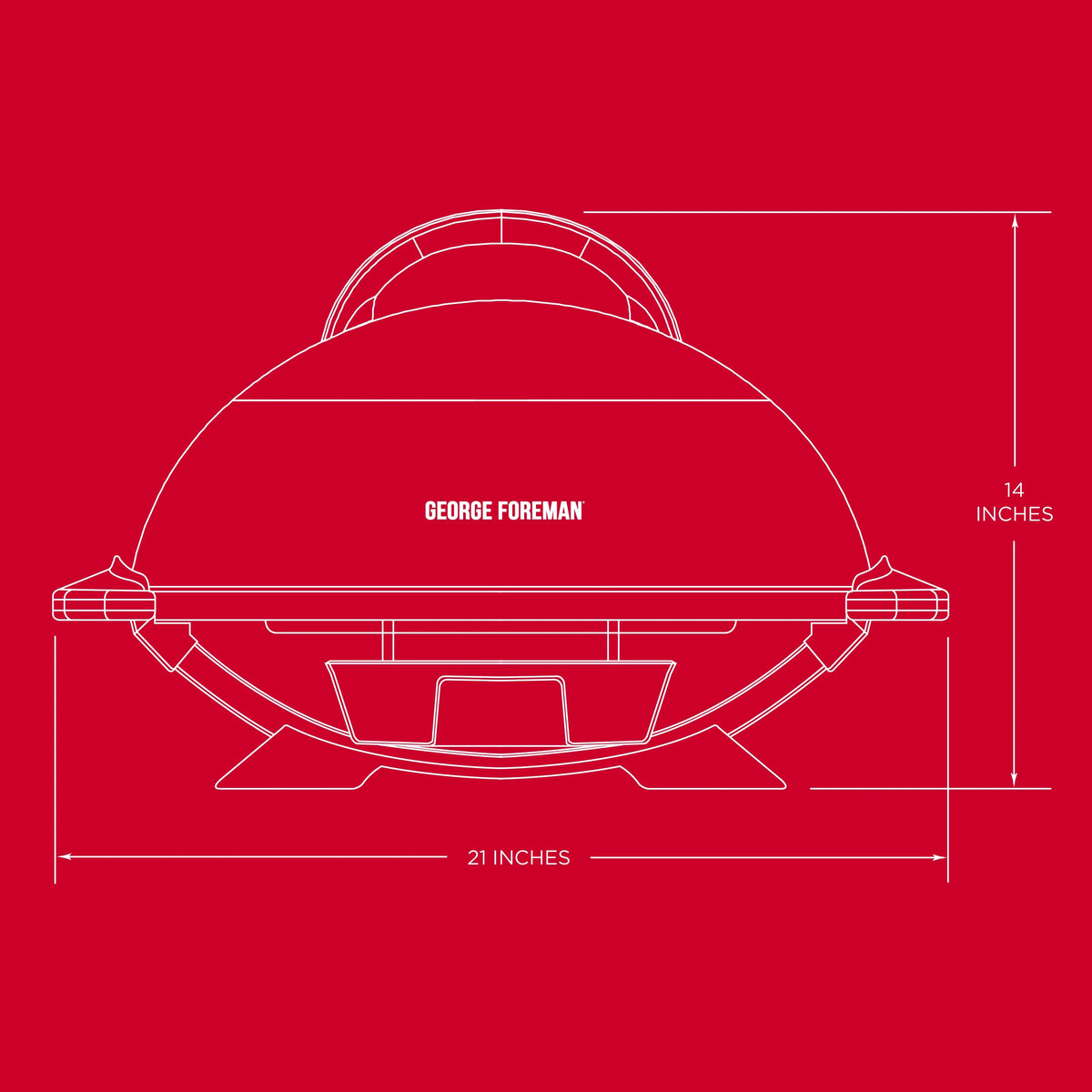 Foreman 15 Serving Nonstick Indoor/Outdoor Electric Grill in Gun Metal