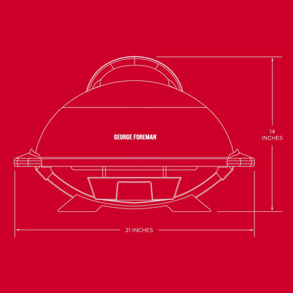 Foreman 15 Serving Nonstick Indoor/Outdoor Electric Grill in Gun Metal