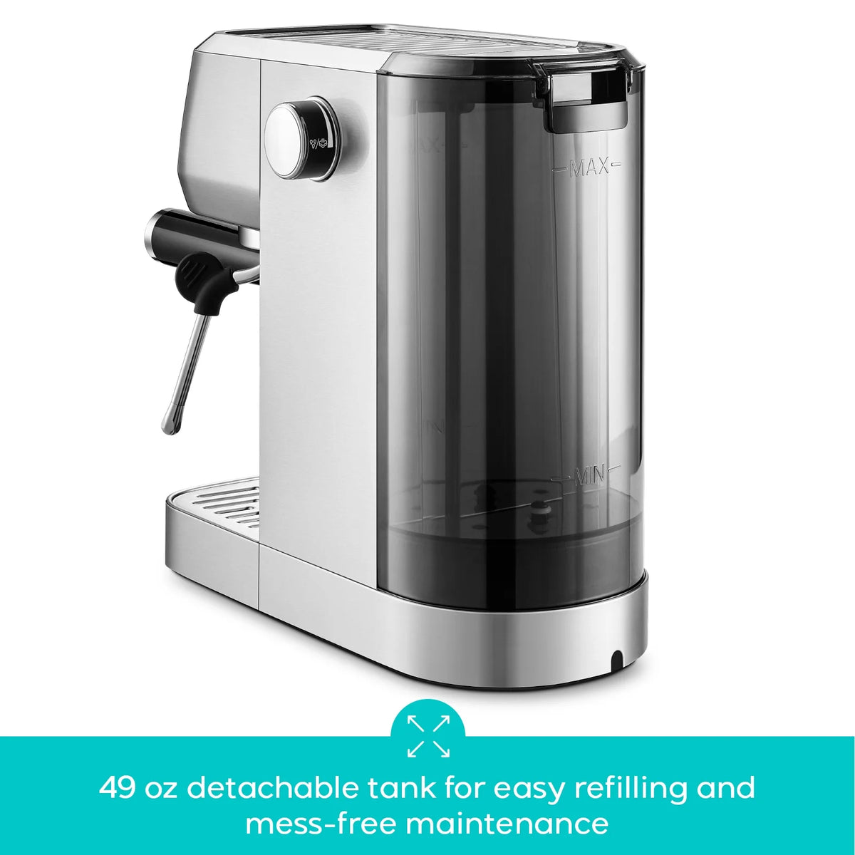 CASABREWS 3700 Essential 20-Bar Espresso Machine and Coffee Maker, Stainless Steel