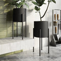 Jaxon Modern Black Planters (Set of 2)