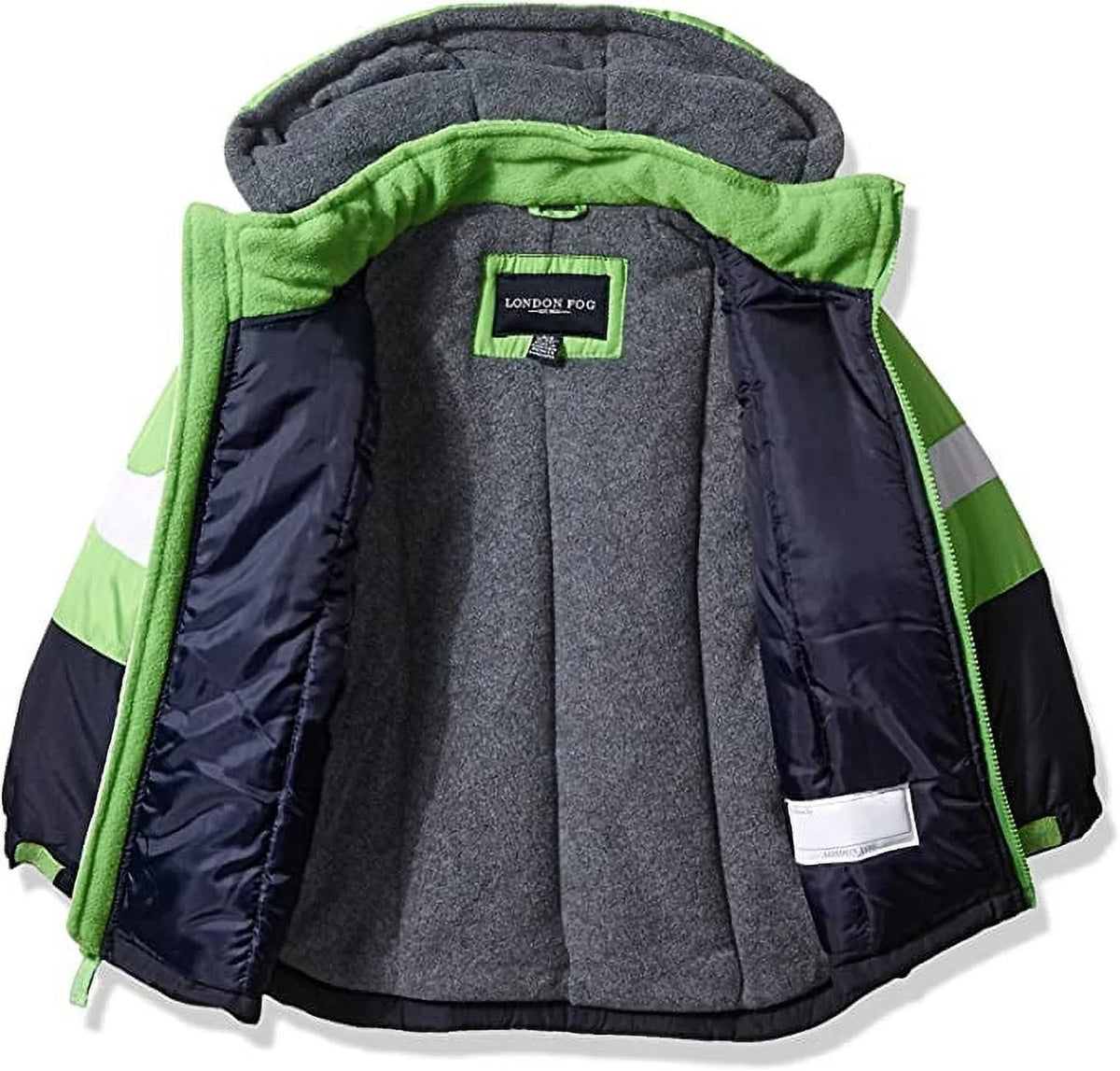 LONDON FOG Big Boys' 2-Piece Colorblock Snow Bib and Jacket Snowsuit