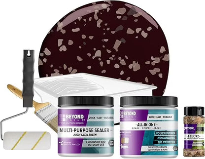 Beyond Paint Countertop Makeover Kit with Paint, Sealer, Flecks and Tools for Countertops, Bright White