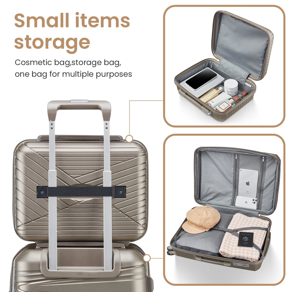 Luggage 4 Piece Sets(14/20/24/28), Hard Shell Lightweight TSA Lock Carry on Expandable Suitcase with Spinner Wheels