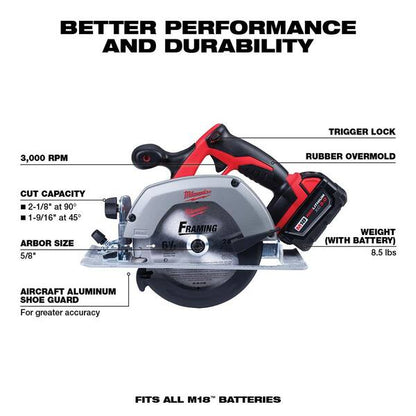 M18 18V Lithium-Ion Cordless Combo Tool Kit (7-Tool) with (4) 3.0 Ah Batteries, Charger and Tool Bag