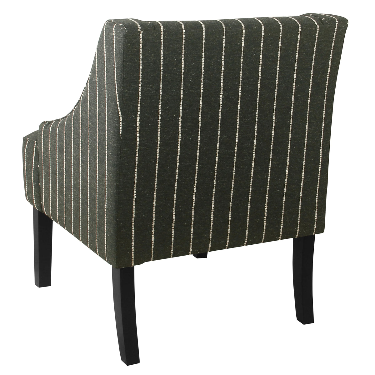HomePop Classic Swoop Accent Chair - Blue and White Damask