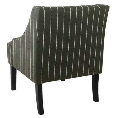 HomePop Classic Swoop Accent Chair - Blue and White Damask