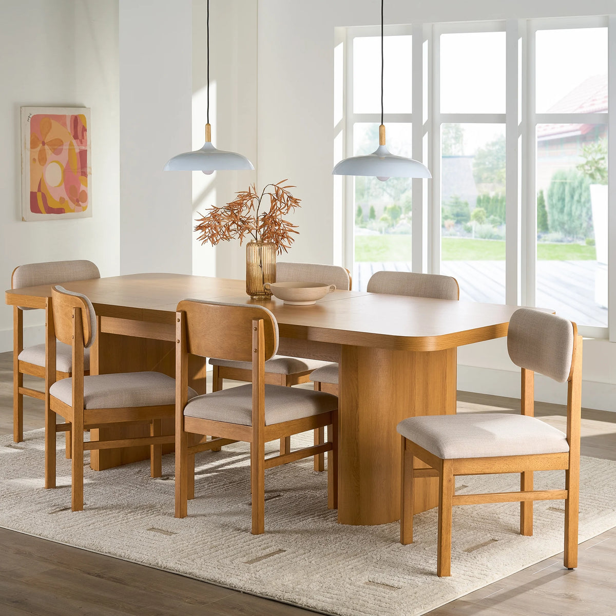 Better Homes & Gardens Juliet Dining Chairs 2 Pack, Light Honey Finish and Olive Green
