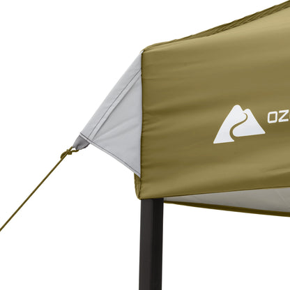 Ozark Trail 10x10 Instant Pop Up Canopy Tent with Simple Push Setup �?Straight Leg Pop-Up Tent for Tailgating, Camping & Events, White
