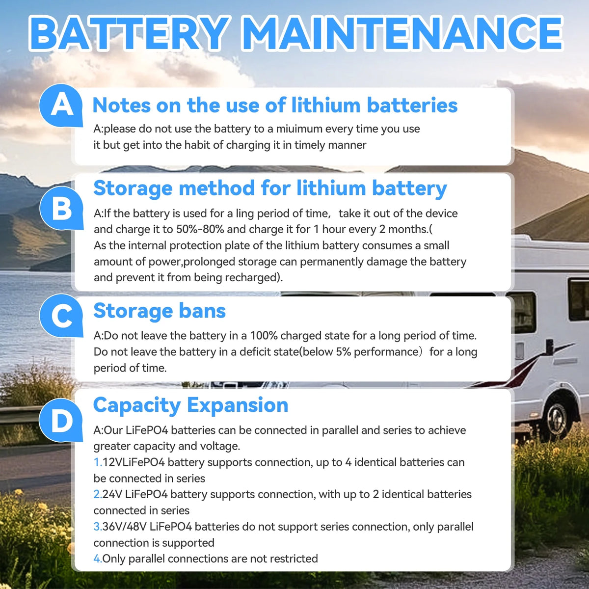 12V 400Ah LiFePO4 Lithium Battery,5120Wh,3200W Max,15000+ Deep Cycles Group 8D Battery,for RV Solar Fishing Trolling Motor Marine,Built in 200A BMS