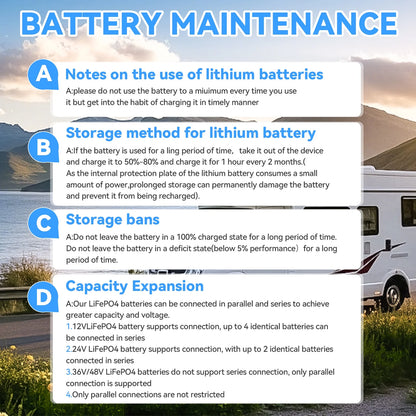 12V 400Ah LiFePO4 Lithium Battery,5120Wh,3200W Max,15000+ Deep Cycles Group 8D Battery,for RV Solar Fishing Trolling Motor Marine,Built in 200A BMS