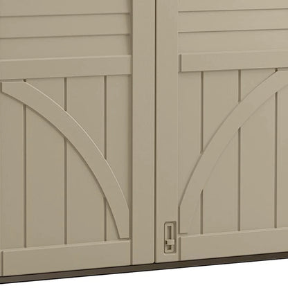 Suncast 34 cu. ft. All-Weather Resin Horizontal Outdoor Storage Shed, Taupe