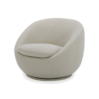 Better Homes & Gardens Mira Swivel Accent Chair, Cream Shearling