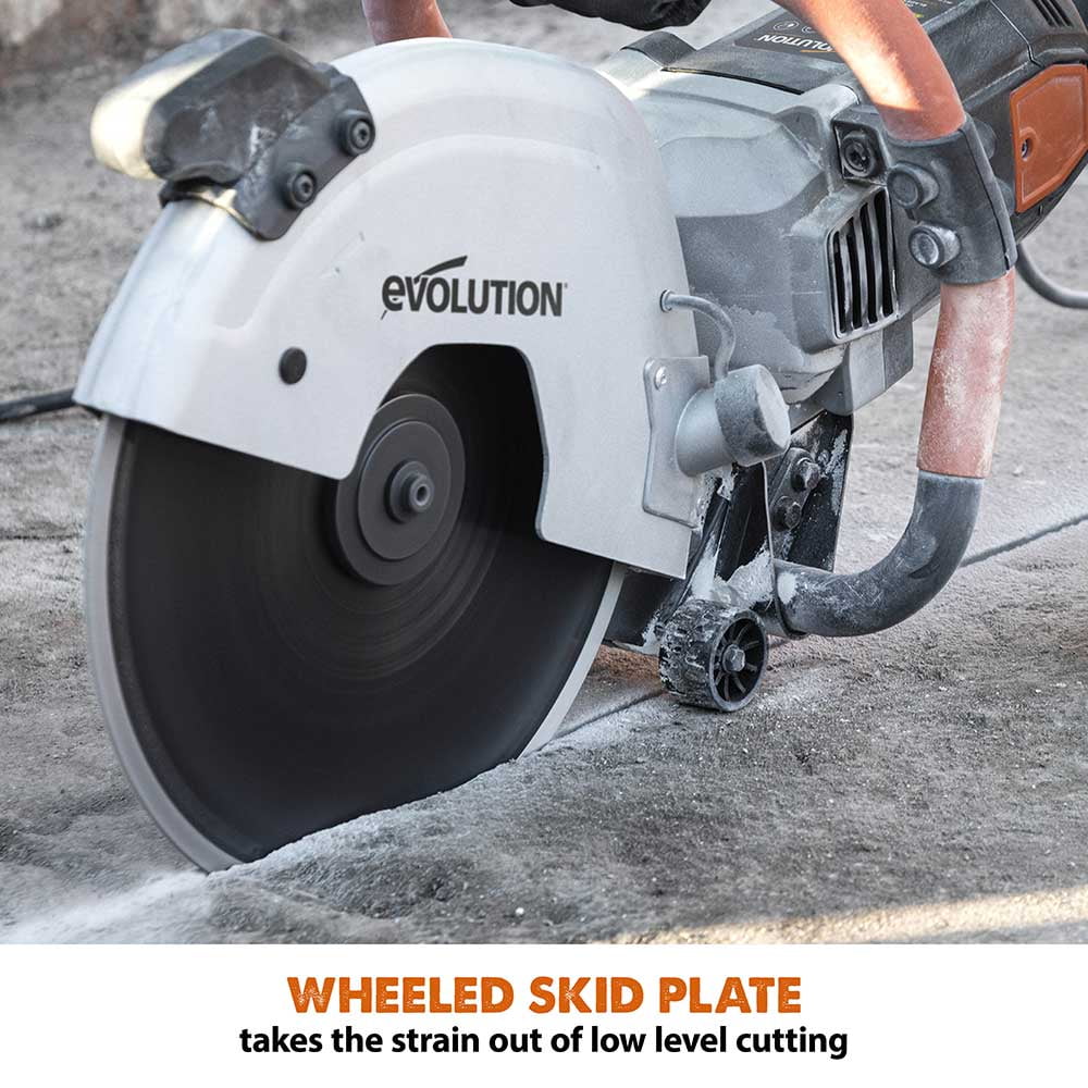 Evolution R300DCT 12 in. Electric Concrete Cut-Off Saw, Disc Cutter with 12 in. Diamond Blade (D300SEG-CS2) Included