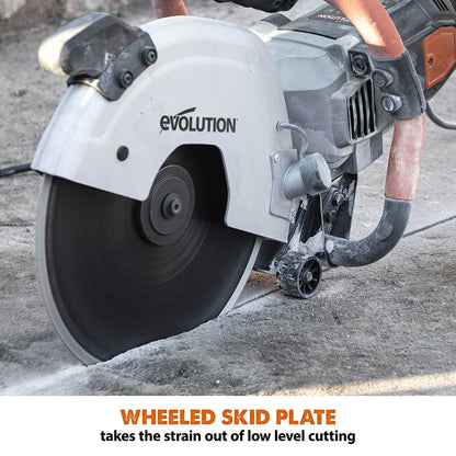 Evolution R300DCT 12 in. Electric Concrete Cut-Off Saw, Disc Cutter with 12 in. Diamond Blade (D300SEG-CS2) Included