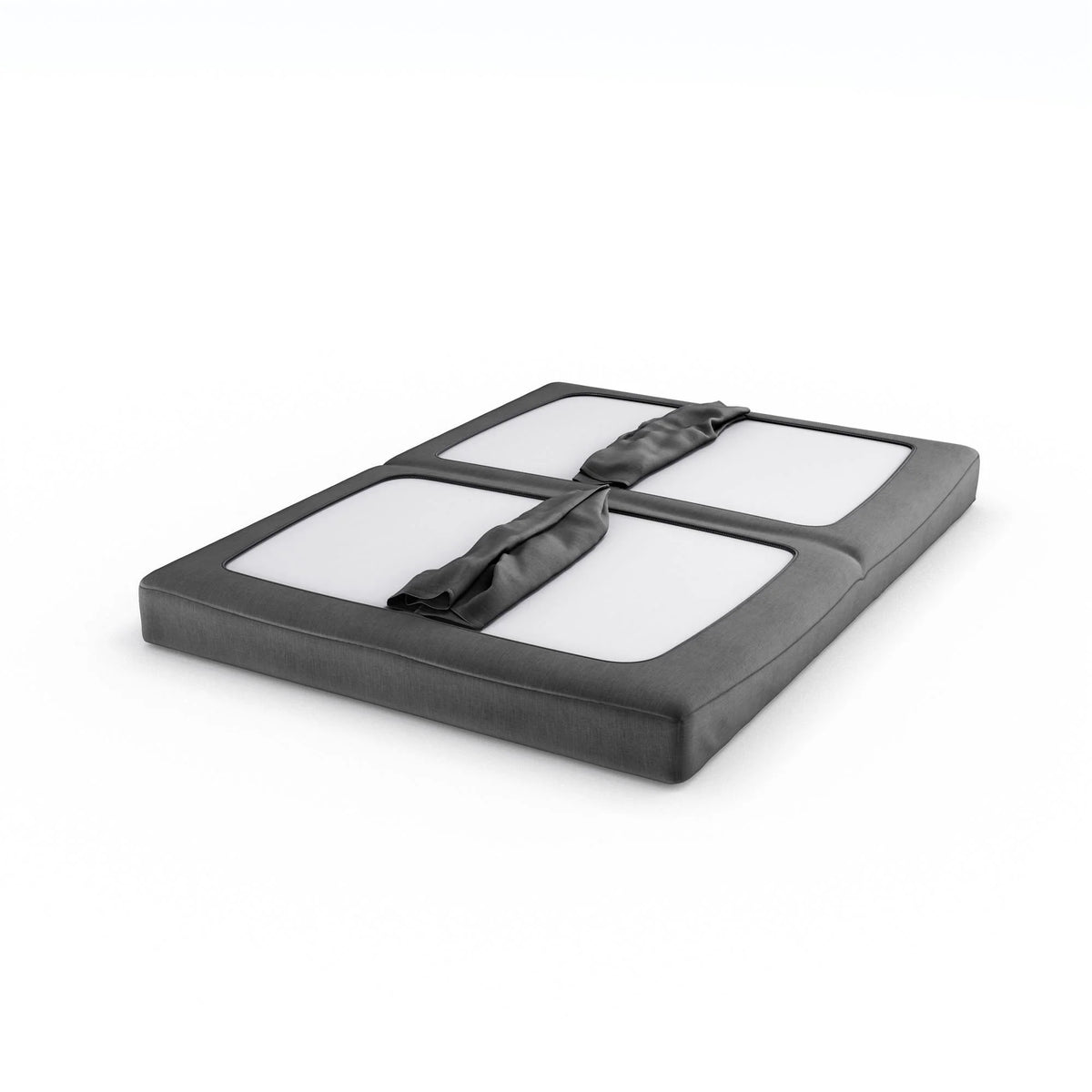DHP College Metal Arm Futon, Black Frame with Gray Mattress