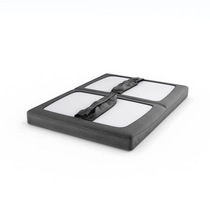 DHP College Metal Arm Futon, Black Frame with Gray Mattress