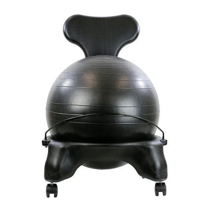 Cando Ball Chair Inflatable Ergonomic Active Seating Exercise Ball Chair with Air Pump for Home, Office, and Classroom