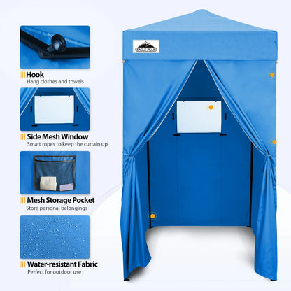 EAGLE PEAK Flex Ultra Compact 4 ft x 4 ft Pop-up Changing Room Canopy, Portable Privacy Cabana