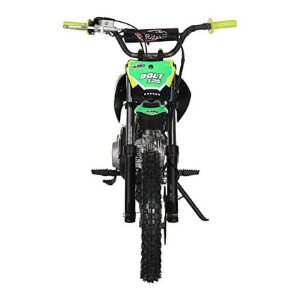 X-Pro Brand New Bolt 125cc Gas Pit Dirt Bike, Automatic Transmission E-Start 14"/12" Tires