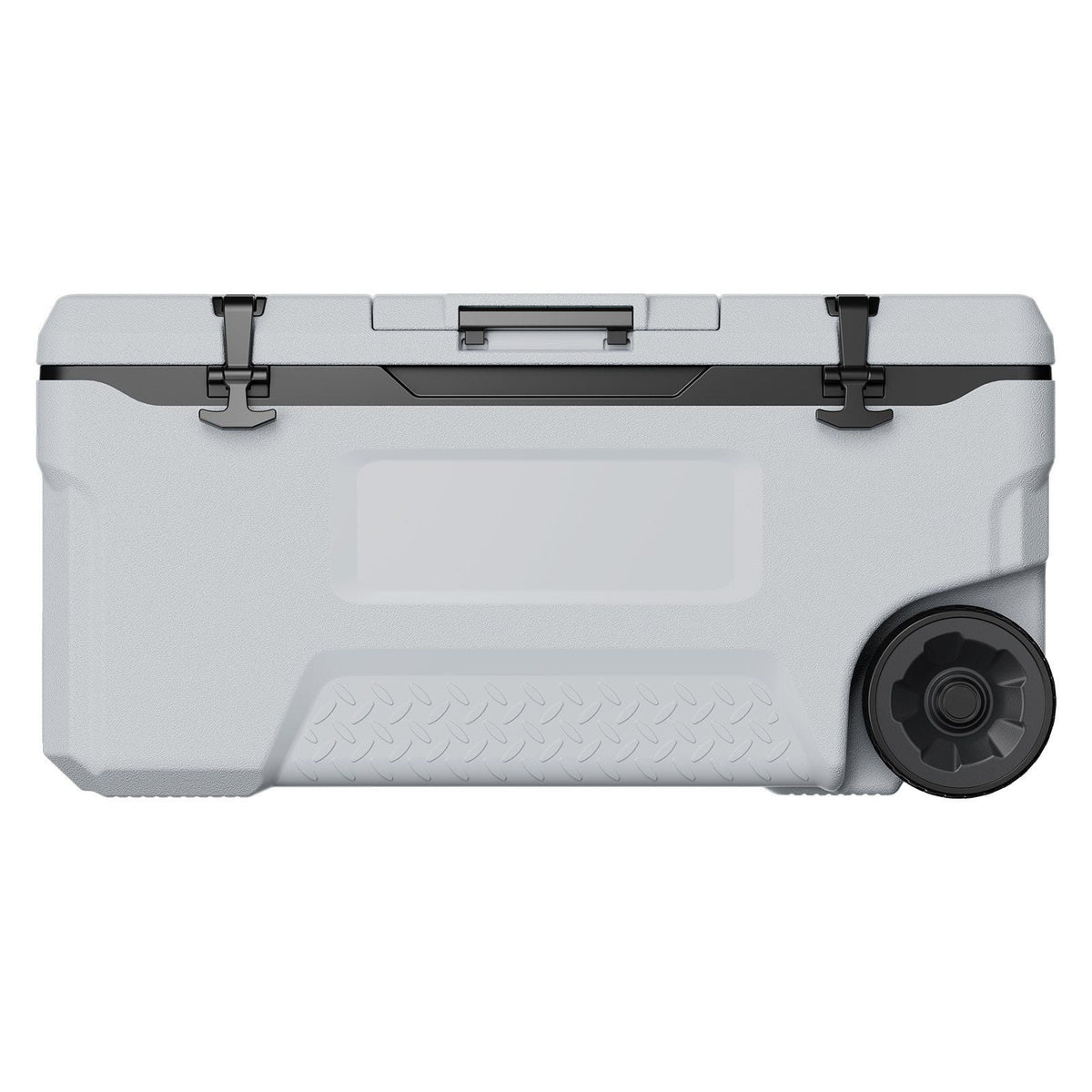 74 QT Wheeled Cooler - 120 Can Capacity Portable Ice Chest with Heavy-Duty Wheels & Cup Holders, Insulated Outdoor Cooler for Camping, Tailgating, Beach & BBQs, Leak-Proof Drain & Extended Cold Reten
