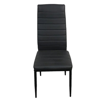 Zimtown Set of 4 Dining Side Chairs PU Leather Elegant Design Home Kitchen Furniture Black
